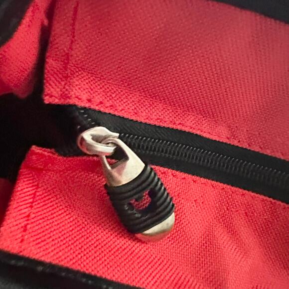 Walt Disney World Red White Minnie Mouse Polka Dot Exclusive Canvas Zip Tote - Picture 9 of 10